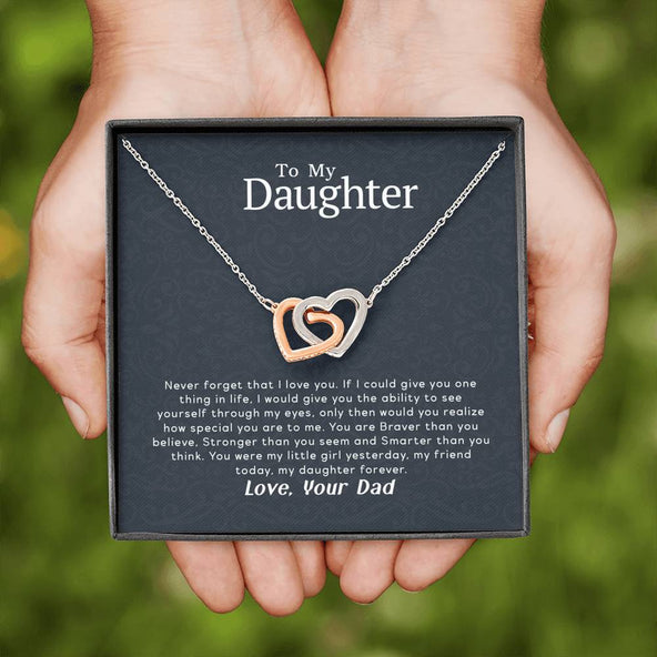 Collection Daughter - Never Forget That I Love You - Interlocking Hearts Necklace